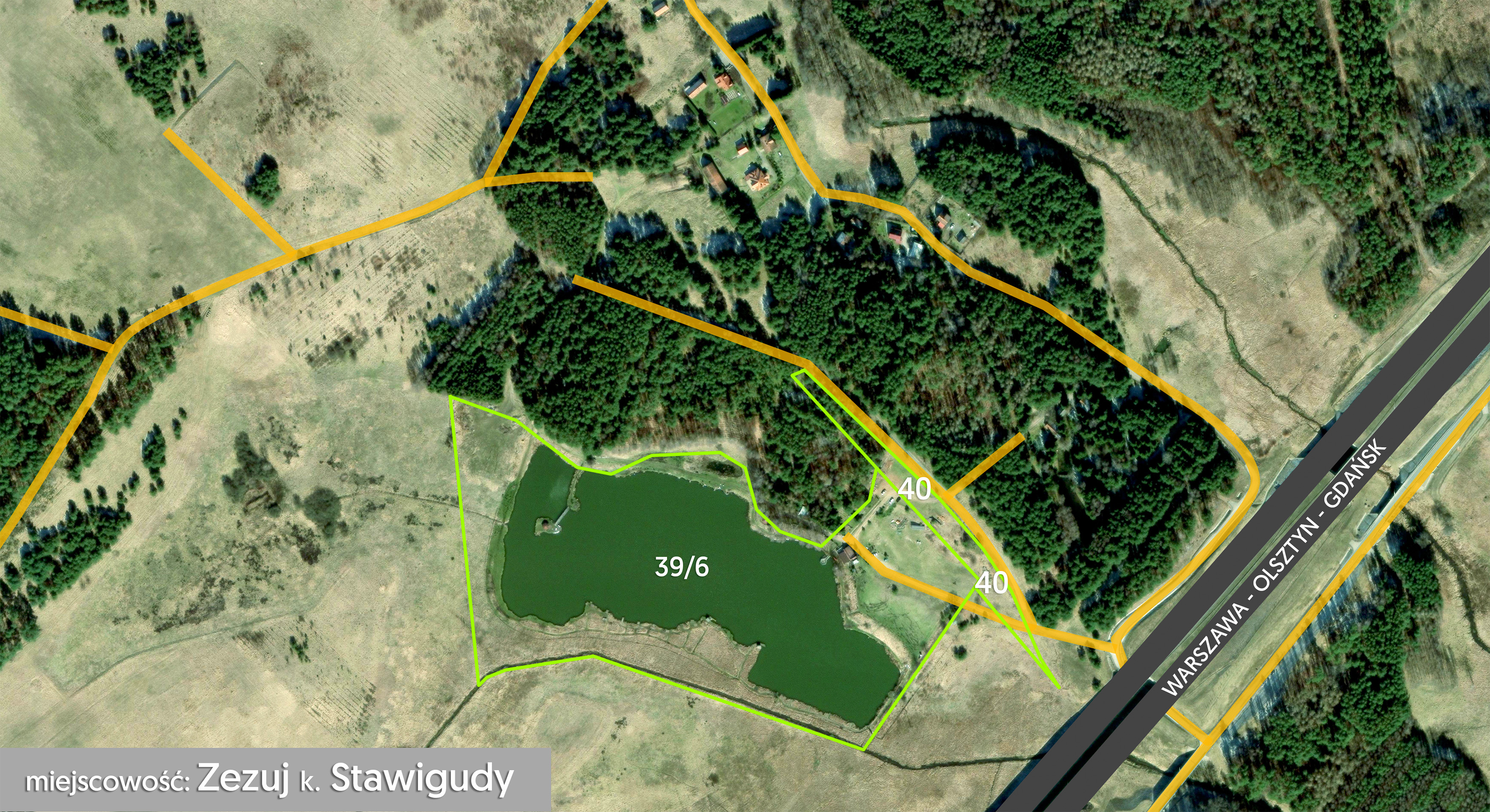 Widok satelitarny działki 39/6